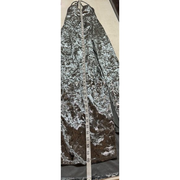 City Triangles Metallic Silver Gray Formal Dress Polyester Blend Junior Size 7 - Picture 10 of 16